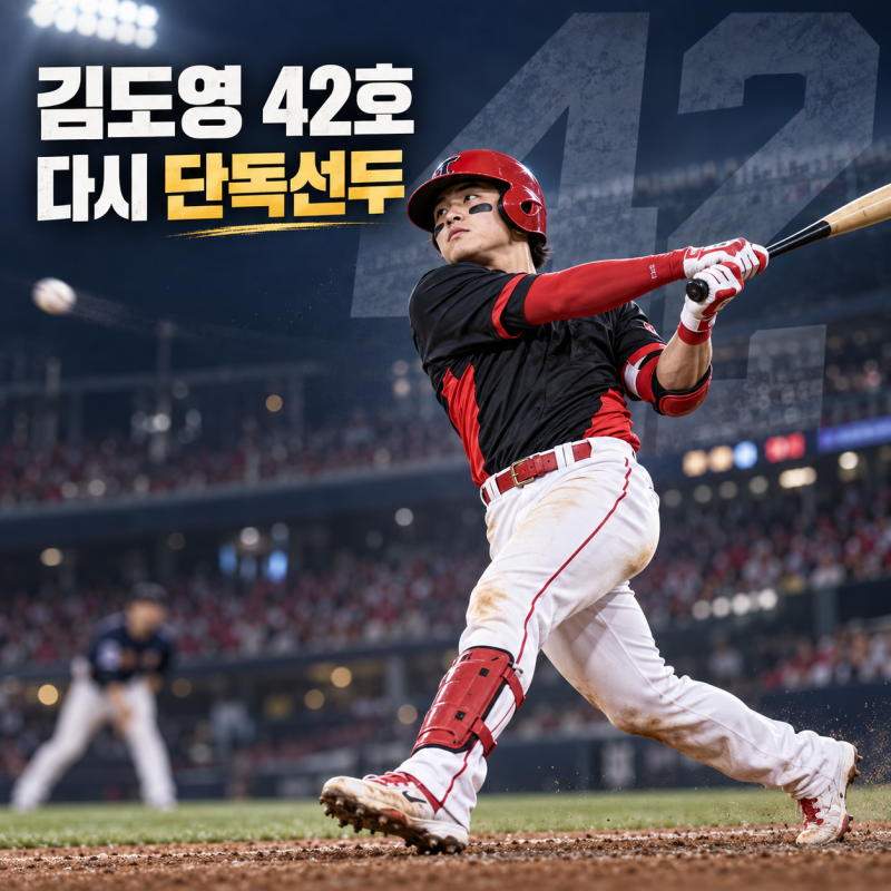 김도영 42호가 바꾼 세 가지 9회 2사 역전포로 홈런 단독선두