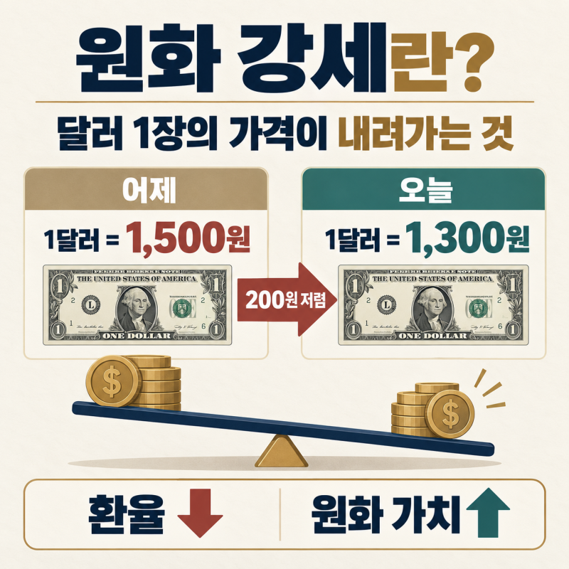 [원화강세]원화 강세의 원인과 수혜 업종, 같은 환율에 희비가 엇갈리는 이유
