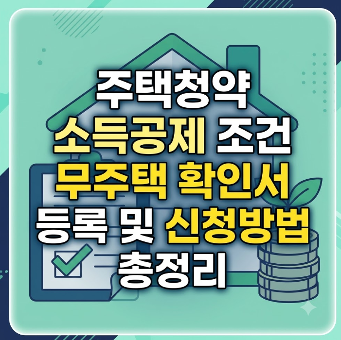 주택청약 소득공제 조건 무주택 확인서 등록 및 신청방법 총정리