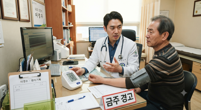 고혈압 약 복용 중 소주 한 잔 부작용, '저혈압 쇼크' 위험