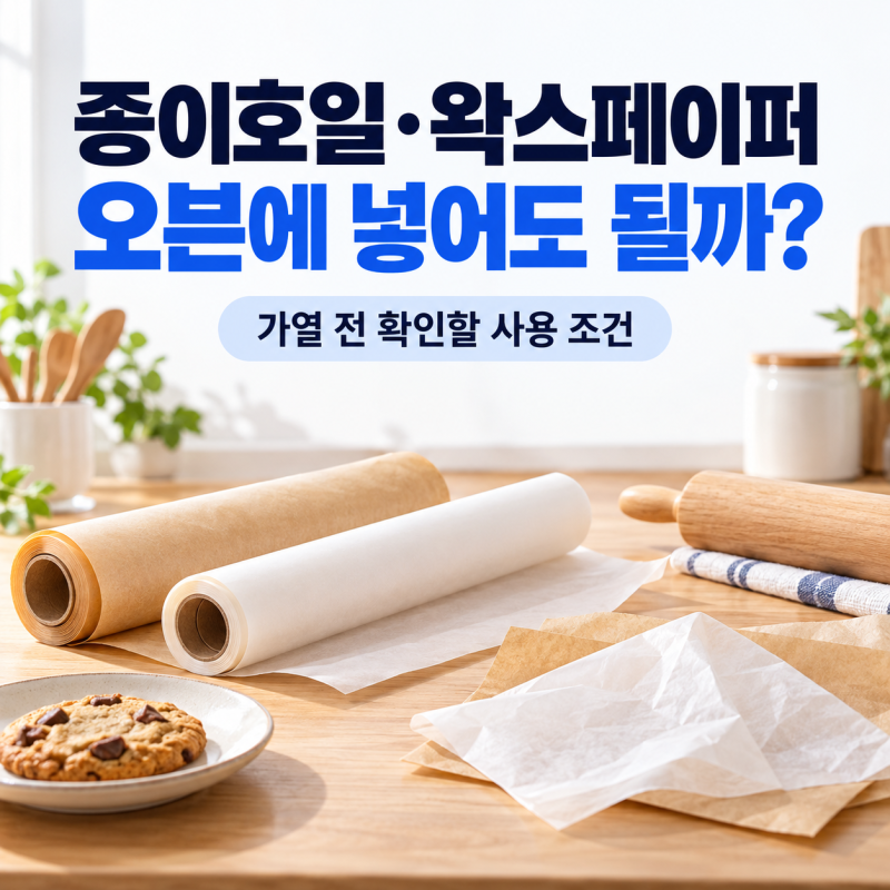 종이호일 왁스페이퍼 차이, 오븐에 넣기 전 확인할 것