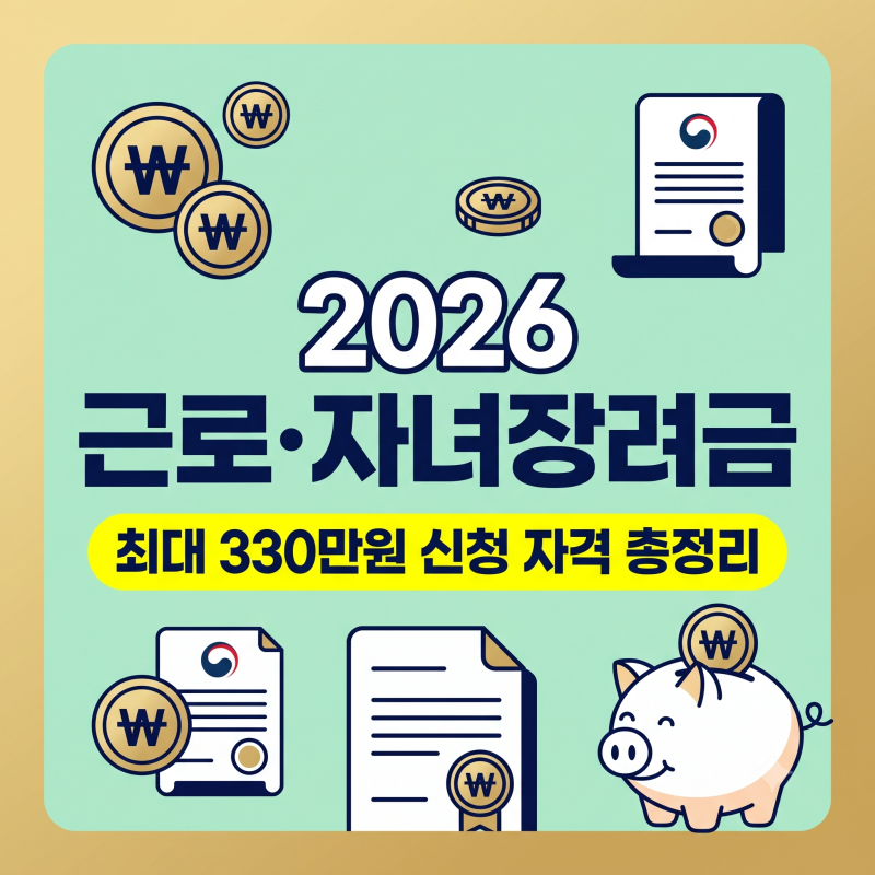 2026 근로장려금 정기·반기 신청 자격 및 지급액
