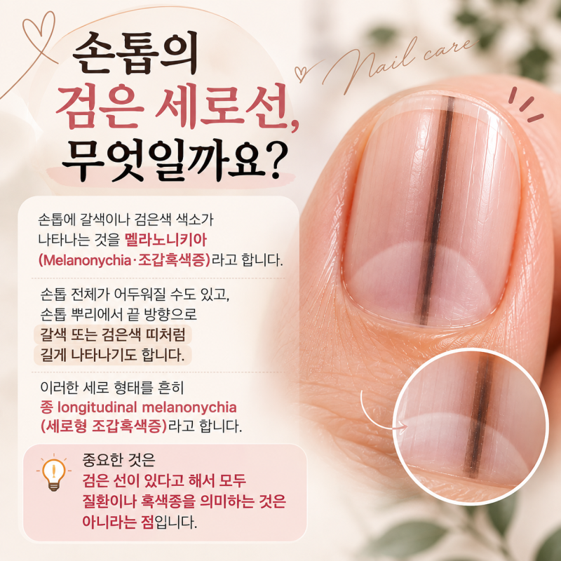 손톱에 검은 세로줄이 생겼다면?