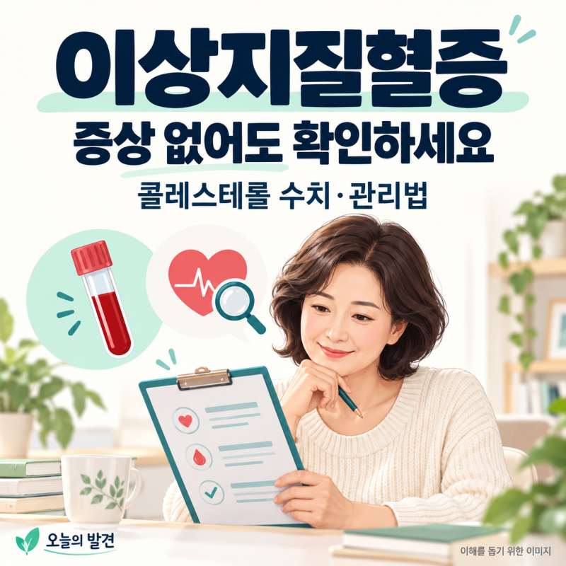 이상지질혈증, 증상 없어도 확인해야 할 콜레스테롤 수치와 관리법