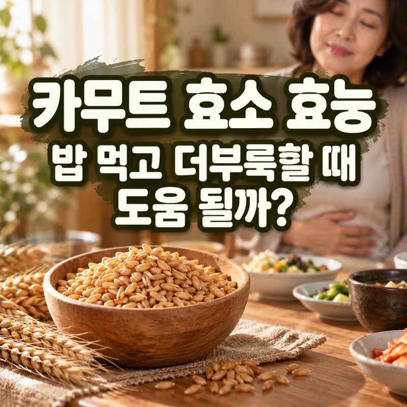 카무트 효소 효능, 밥 먹고 더부룩할 때 도움 될까?
