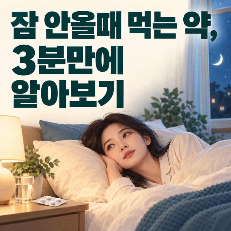 잠 안올때 먹는 약, 단 3분만에 알아보기