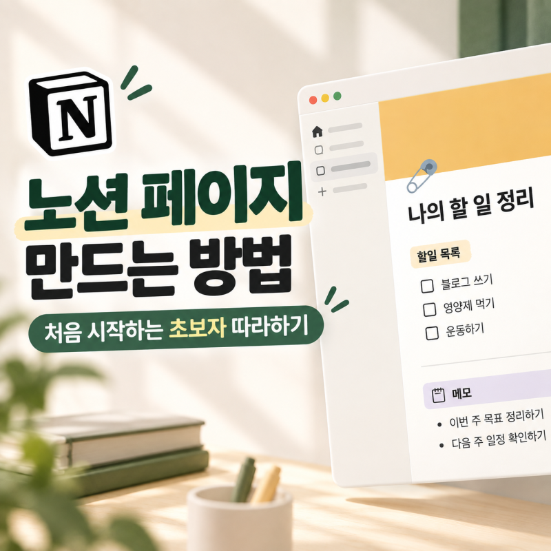 01. 노션 페이지 만드는 방법, 처음 시작하는 초보자 따라하기