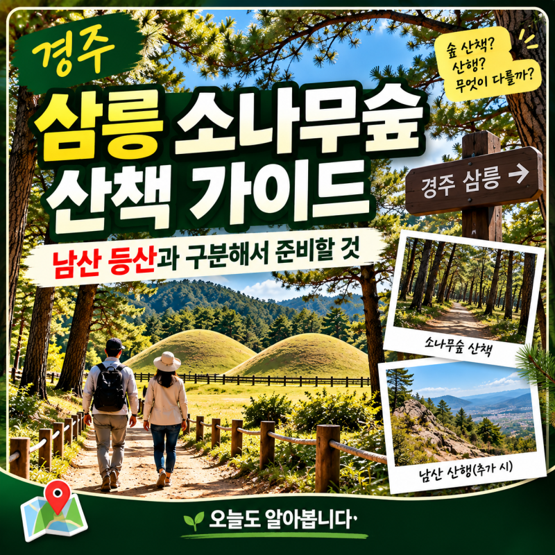 경주 삼릉 소나무숲 산책｜남산 등산과 구분해서 준비할 것