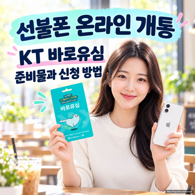 선불폰 온라인 개통, KT 바로유심 준비물과 신청 방법