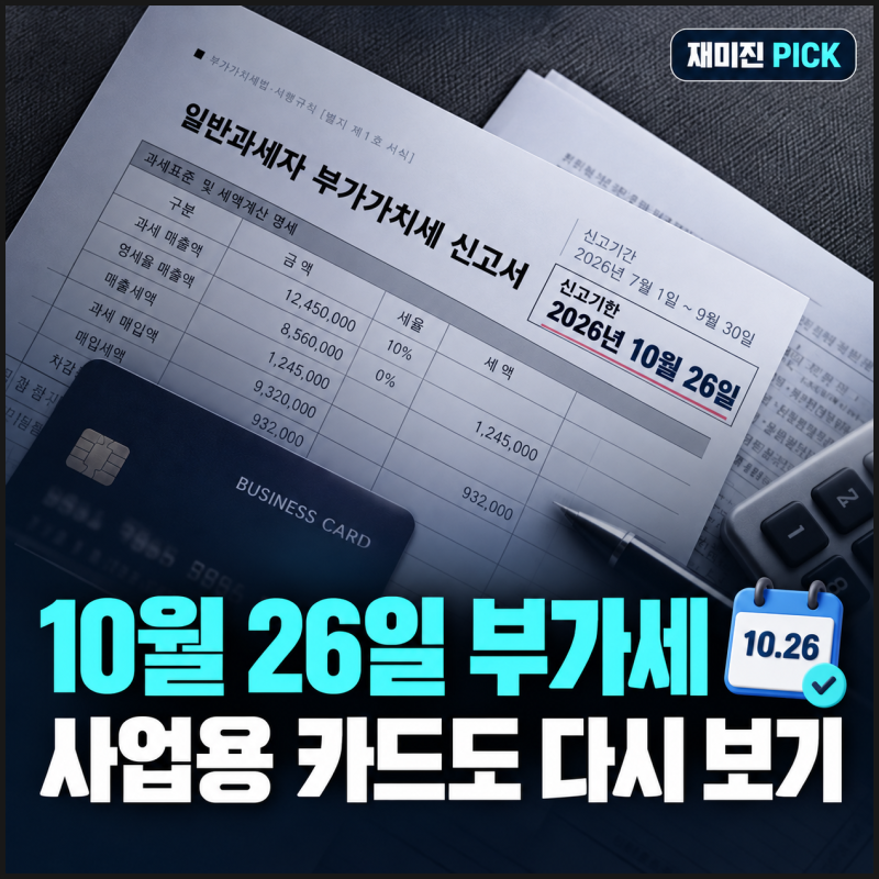 부가세 10월 26일까지…카드 긁었다고 전부 공제되는 게 아닙니다