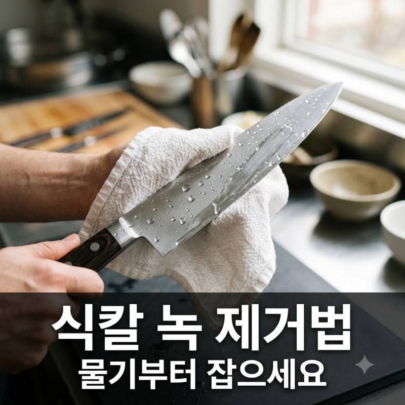 식칼 녹 제거 관리법 물기 제거와 보관이 핵심입니다