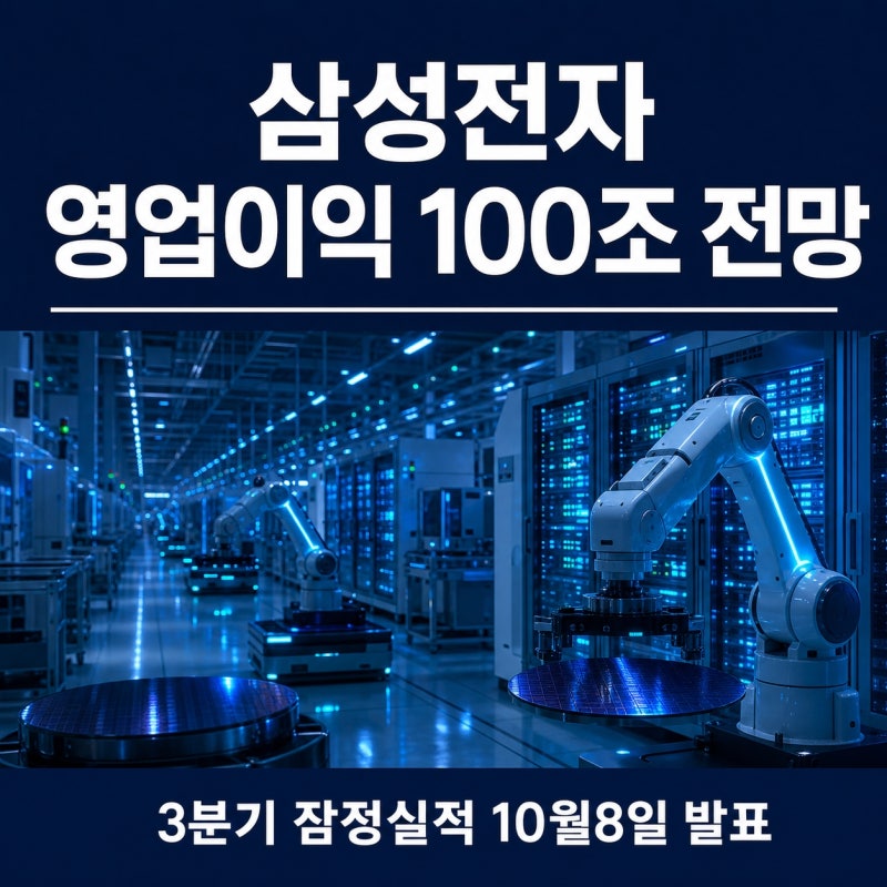 삼성전자 영업이익 100조 전망 — 3분기 잠정실적 발표일(10월8일)·HBM4 기여도 총정리(2026년 기....
