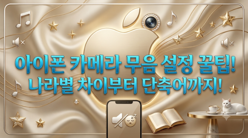 아직도 촬영 소리 내세요? 아이폰 카메라 무음 설정 방법 및 국가별 차이 완벽 정리