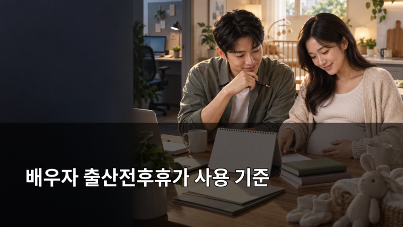 2026년 배우자 출산전후휴가, 출산 전 언제부터 20일을 쓰고 급여는 어떻게 신청할까요?