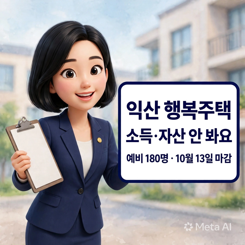 익산인화 행복주택 소득·자산 안 봐요, 예비입주자 180명