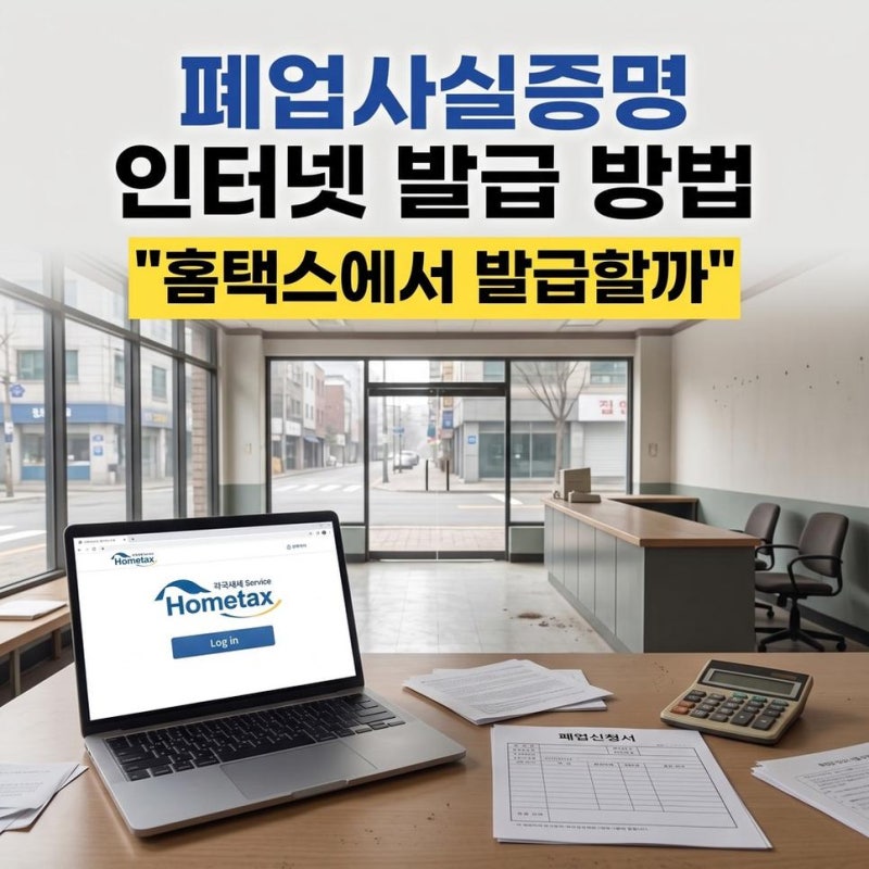폐업사실증명원 발급 방법 폐업사실증명서 홈택스 정부24 인터넷 절차