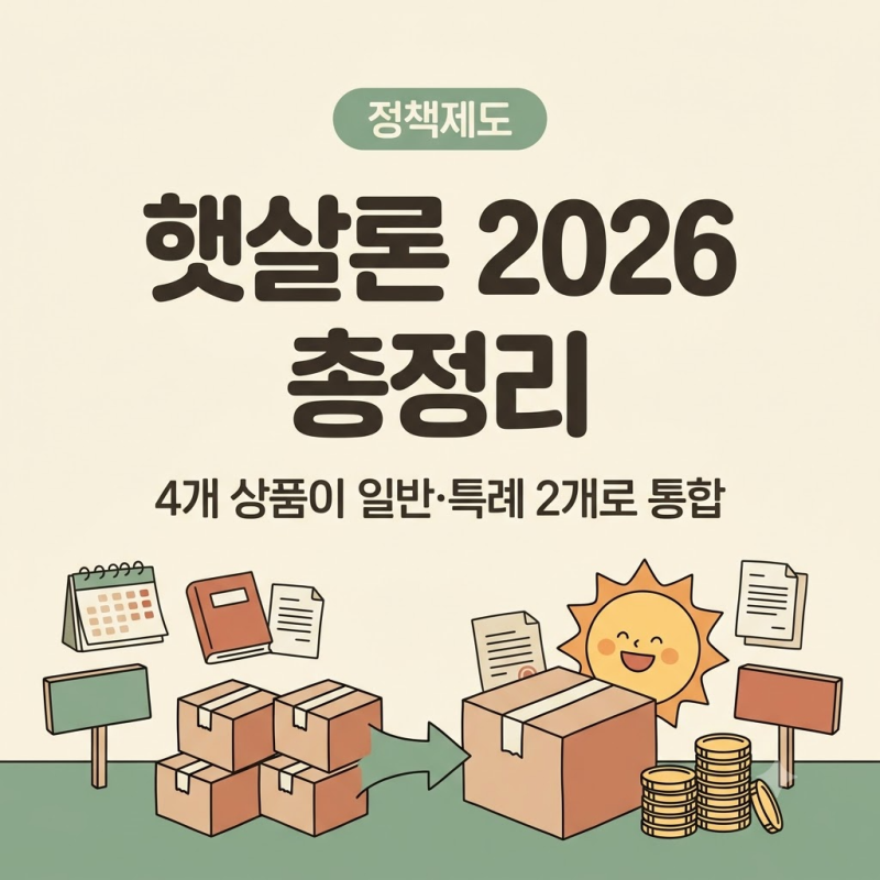 햇살론 2026 종류별 금리·한도·자격 조건 총정리: 일반·특례·유스 차이와 2027년 변화