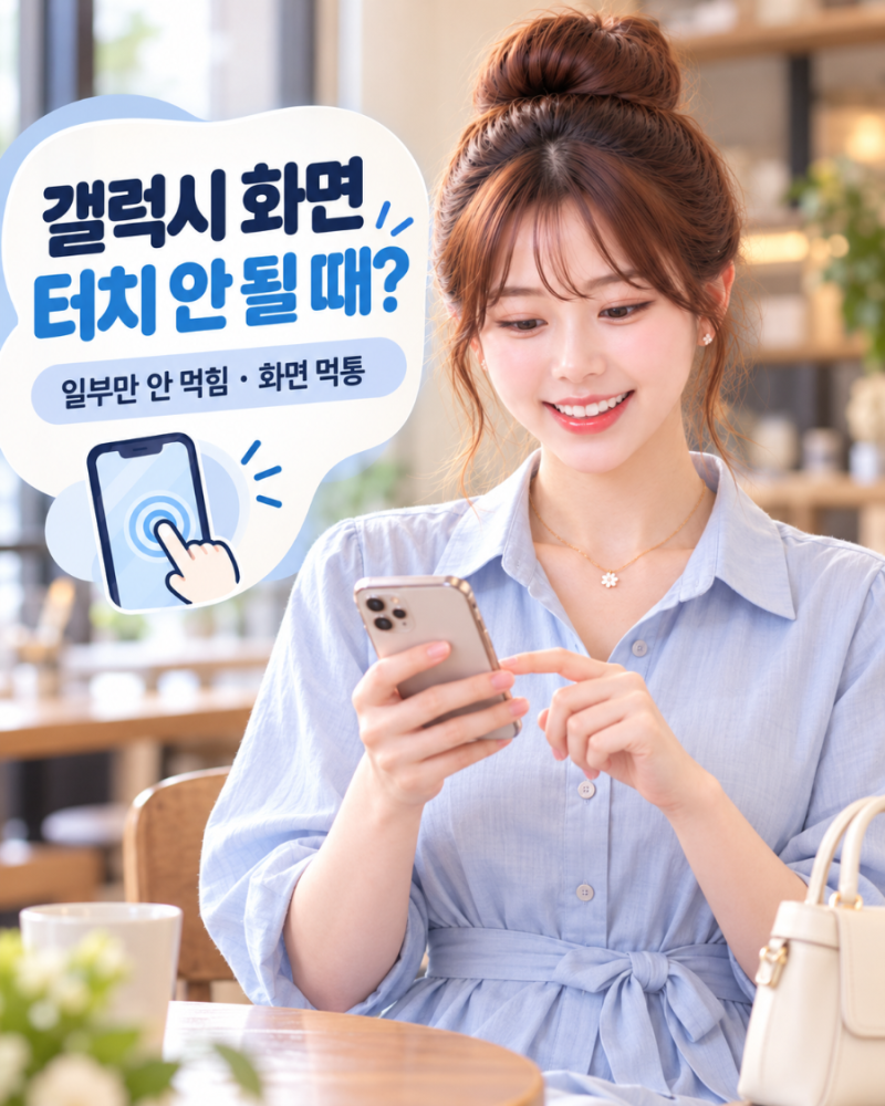 갤럭시 화면 터치 안 될 때? 일부만 안 먹힘·화면 먹통일 때 확인 방법