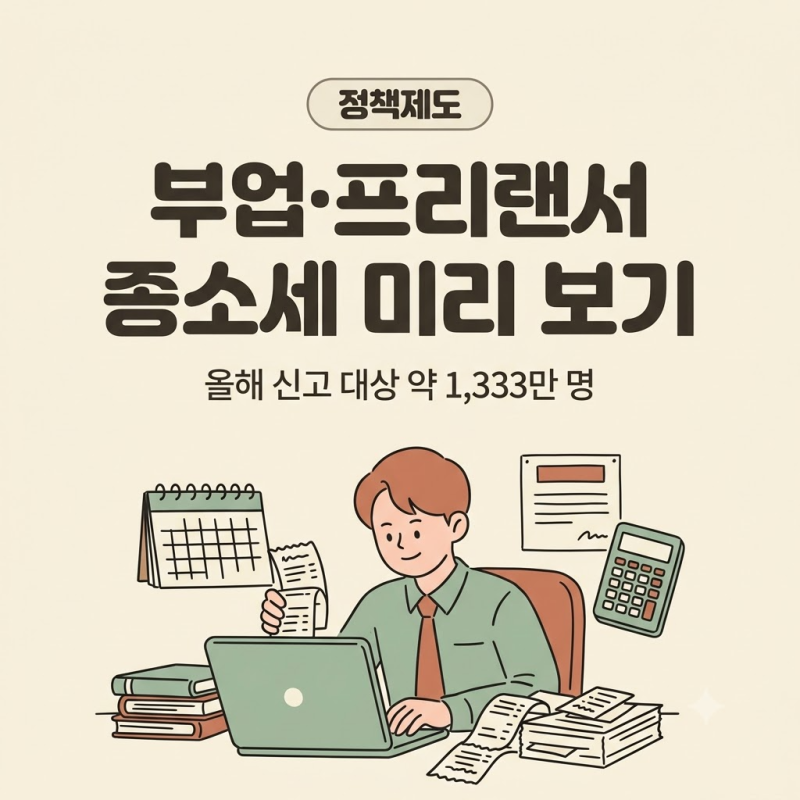 종합소득세 신고 대상과 방법, 직장인 부업·프리랜서가 내년 5월 전에 알아둘 것