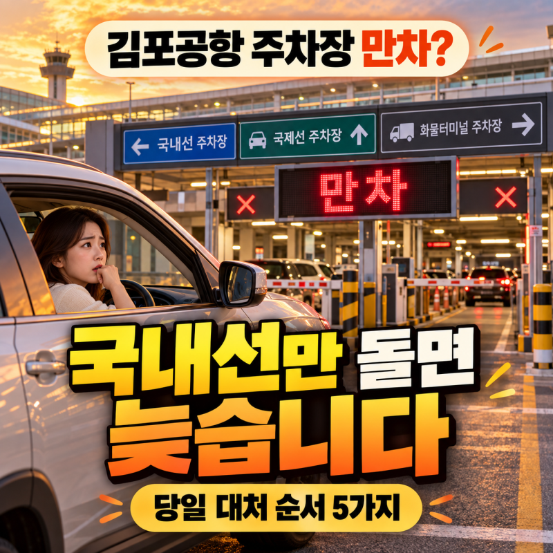 “김포공항 주차장 만차라고?” 10월 황금연휴 당일 대처 방안 순서 5가지