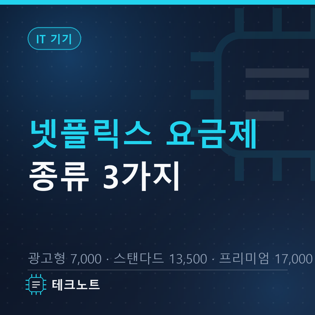 넷플릭스 요금제 종류 광고형·스탠다드·프리미엄 차이, 7,000원이면 충분할까?