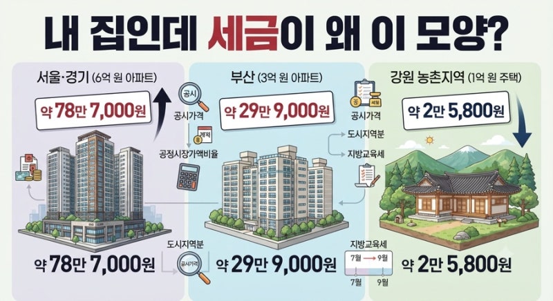 "내 집인데 세금이 왜 이 모양?" 서울 vs 지방, 재산세 얼마나 차이날까? (feat. 계산법 & 지역별 ....