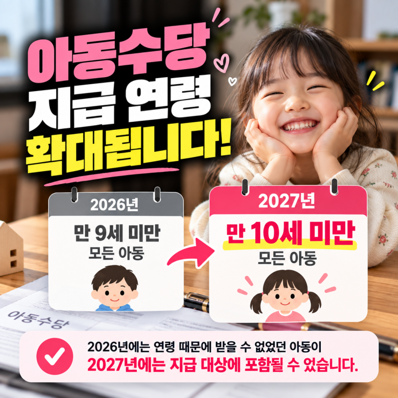 2027 양육지원금 아동수당 달라지는 점｜만 10세 미만 확대 금액·신청방법 총정리
