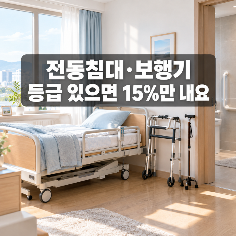 전동침대·보행기, 정가 다 주고 사셨나요? — 장기요양등급 있으면 15%만 내는 복지용구 (2026....