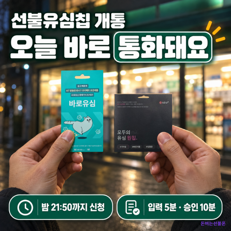 선불 유심칩 핸드폰 개통 시간｜공휴일도 되는지, 번호이동 시간까지