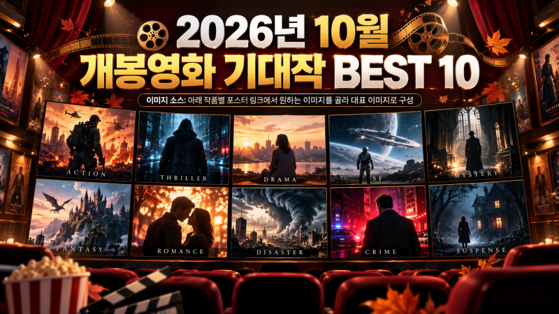 2026년 10월 개봉영화 기대작 BEST 10｜포스터·이미지 링크 총정리