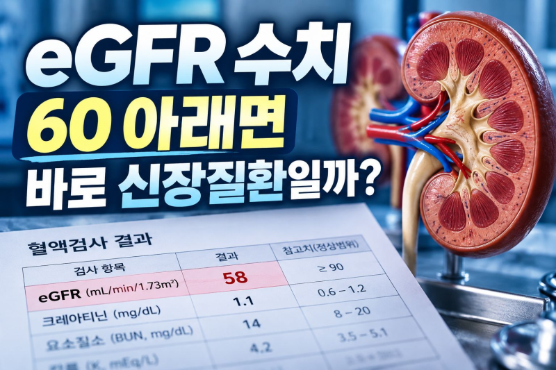 eGFR 수치, 60 아래면 바로 신장질환일까? 결과표 읽는 법