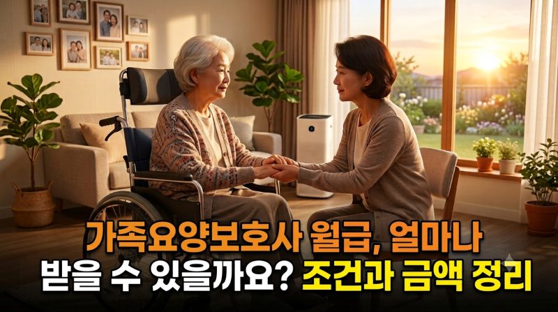 가족요양보호사 등록하면 월급 받을 수 있나요? 조건과 금액 정리