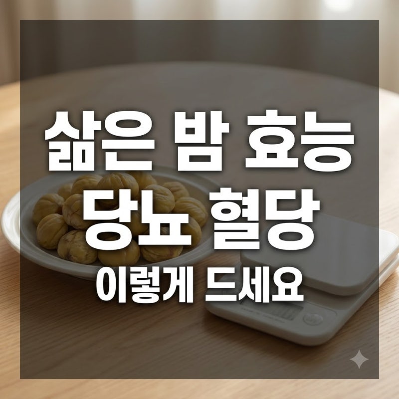 삶은 밤 효능 당뇨, 혈당 걱정되시면 이렇게 드세요