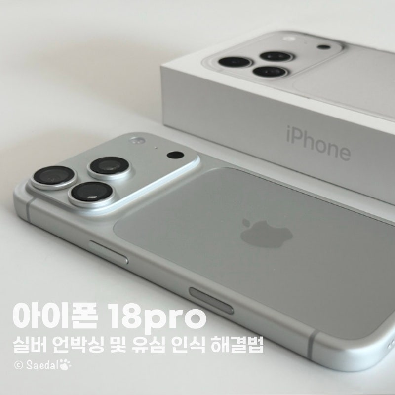 아이폰 18프로 실버 색상 후기 및 유심 인식 안됨 해결 방법