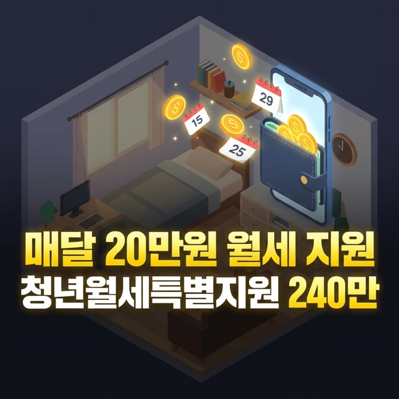청년월세특별지원 240만원 정부24 무주택 조건 서류 | 매달 20만원 놓치면 생돈 날립니다