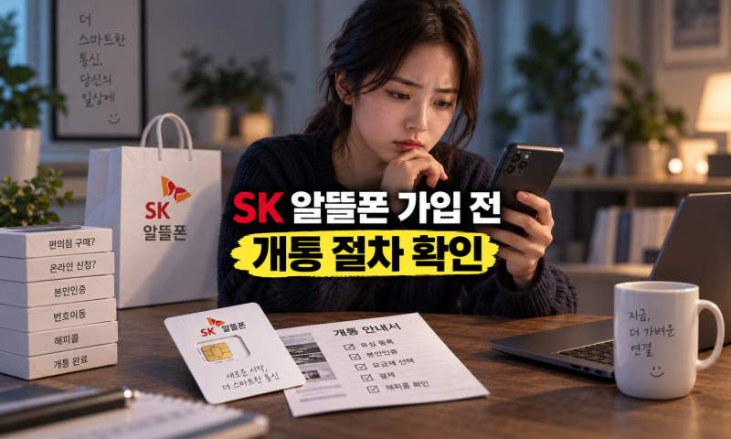 SK 알뜰폰 요금제 가입 전, 이것부터 확인 안 하면 개통 지연돼요