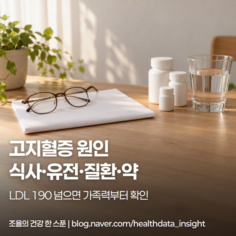 고지혈증 원인, LDL 190 넘으면 가족력부터 확인하세요