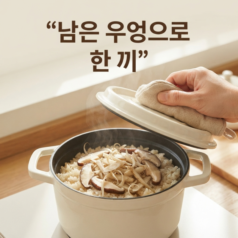 우엉 남았다면 조림만 하지 마세요, 따끈한 우엉솥밥 만드는 법