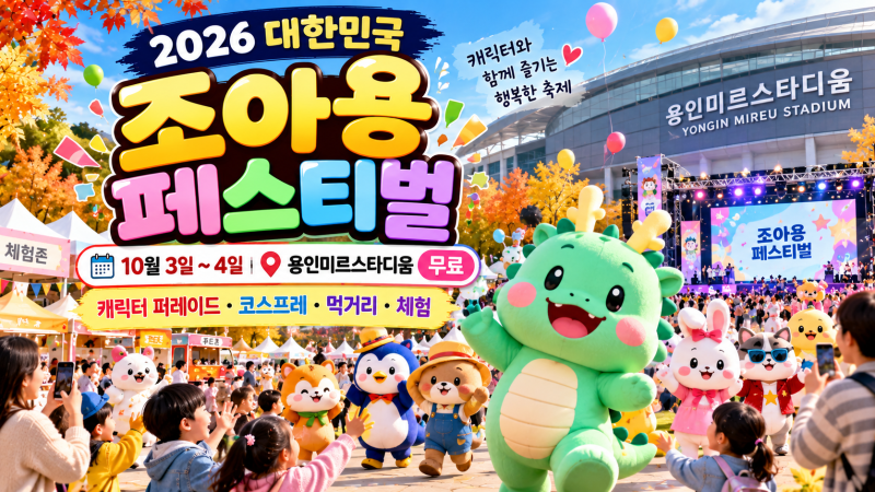 2026 조아용 페스티벌｜용인미르스타디움 캐릭터 축제 총정리