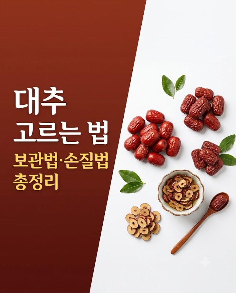 대추 고르는 법｜보관·손질법 총정리