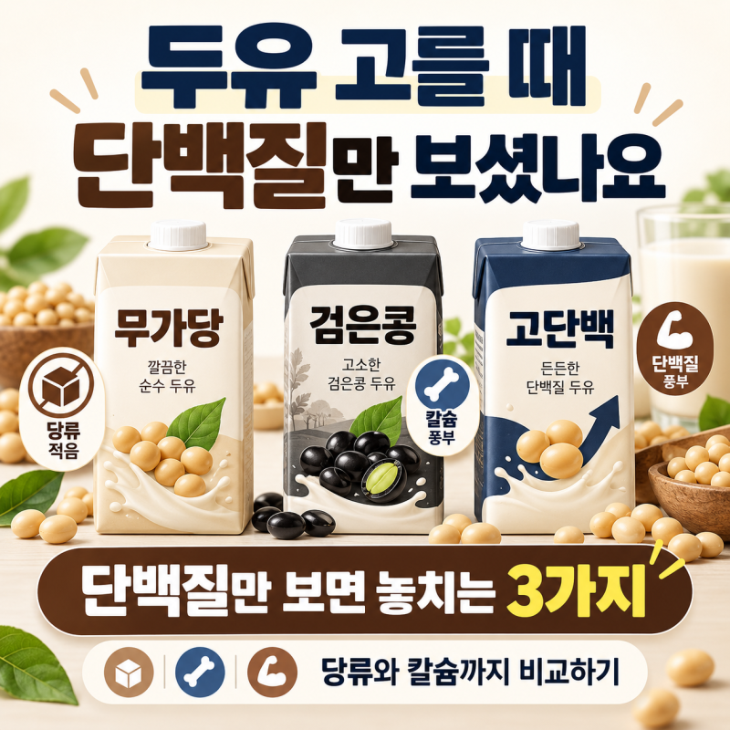 두유 고를 때 단백질만 봤다면 놓치기 쉬운 3가지