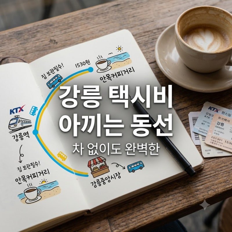 강릉 KTX 뚜벅이 코스 1박 2일, 안목해변부터 중앙시장까지 택시비 절약 루트