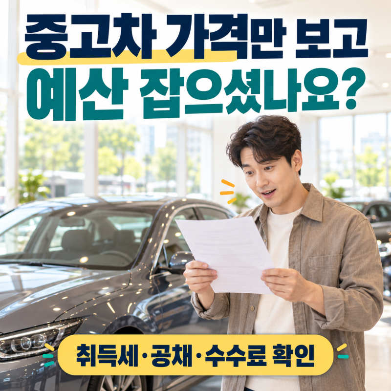 중고차 이전등록 비용｜취득세·공채·수수료 계산방법