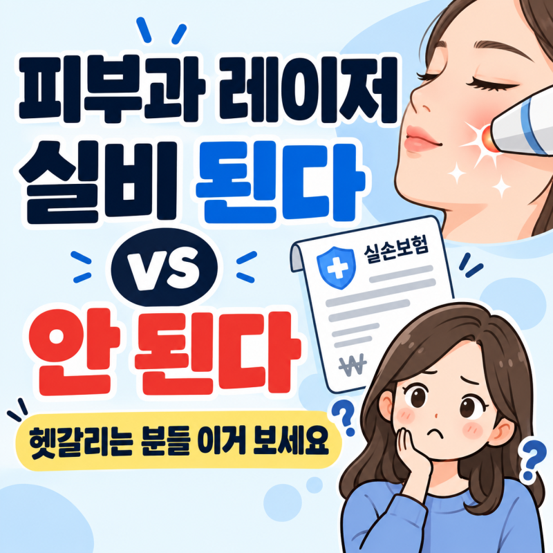 피부과 레이저 실비 된다 vs 안 된다 — 헷갈리는 분들 이거 보세요