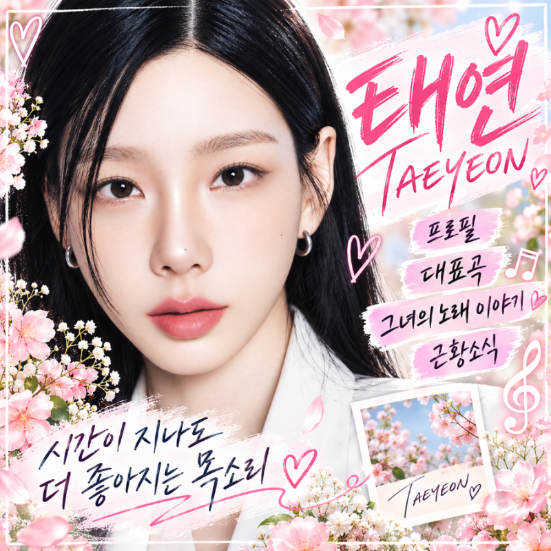 ✨️✨️태연 프로필｜대표곡 노래이야기✨️✨️