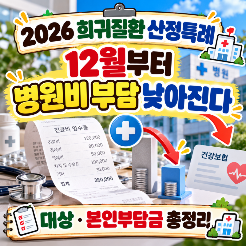 2026 희귀질환 산정특례 (12월 본인부담 10%→7%·대상)
