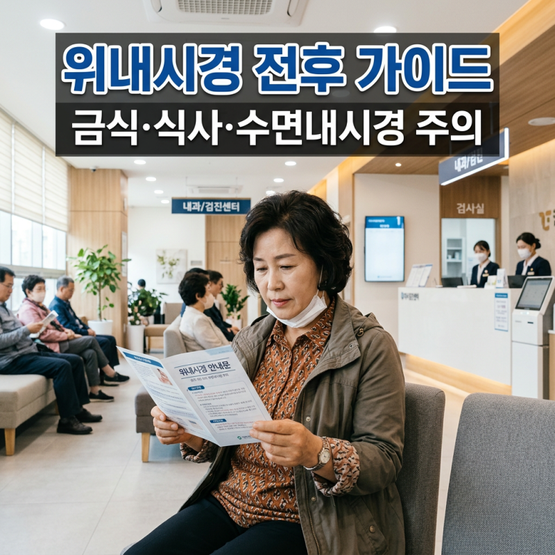 위내시경 전 금식 시간부터 검사 후 식사, 수면내시경 주의사항