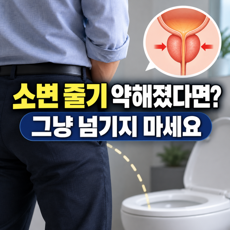 남자 소변 줄기 약해졌다면? 잔뇨·통증까지 있을 때 확인할 것