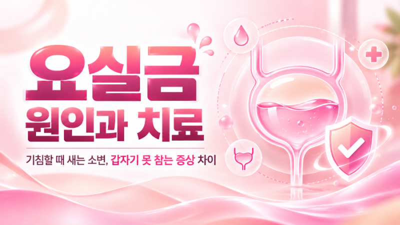 요실금 원인과 치료, 기침할 때 새는 소변과 갑자기 못 참는 증상 차이