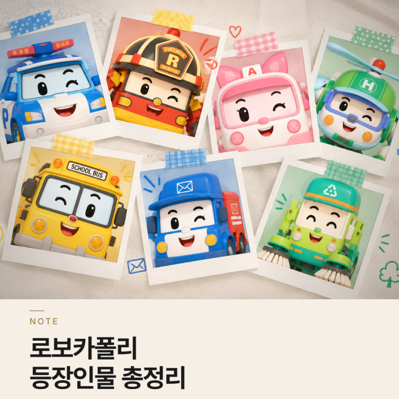 로보카폴리 등장인물 알아보기 폴리 구조대와 브룸스타운 친구들